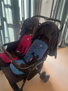joie twin stroller used in a good condition 0