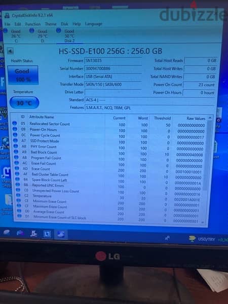 HIKVISION SSD 256GB HEALTH 100% 1