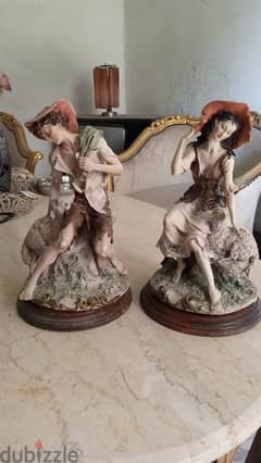 2 Rare pieces of Italian sculpture with armani's engraved signature.