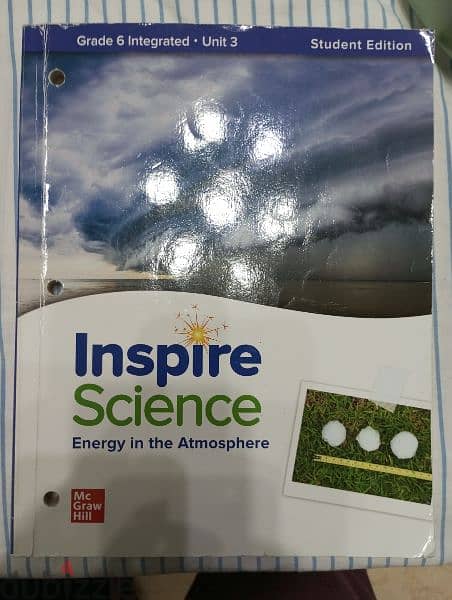 computer, French, science, and math books for grade 6 (written in) 8