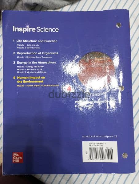 computer, French, science, and math books for grade 6 (written in) 11