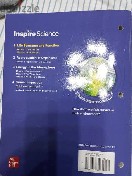 computer, French, science, and math books for grade 6 (written in) 13