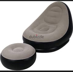 New Lounger sofa and inflatable sofa bean bag air chair with footrest 0