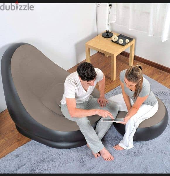New Lounger sofa and inflatable sofa bean bag air chair with footrest 2