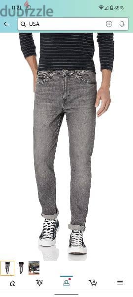 Levi's 510 38x34 , grey جديد بكل لصقاته