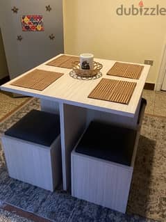 ترابيزه بدون الكراسي ، wooden dining table 0