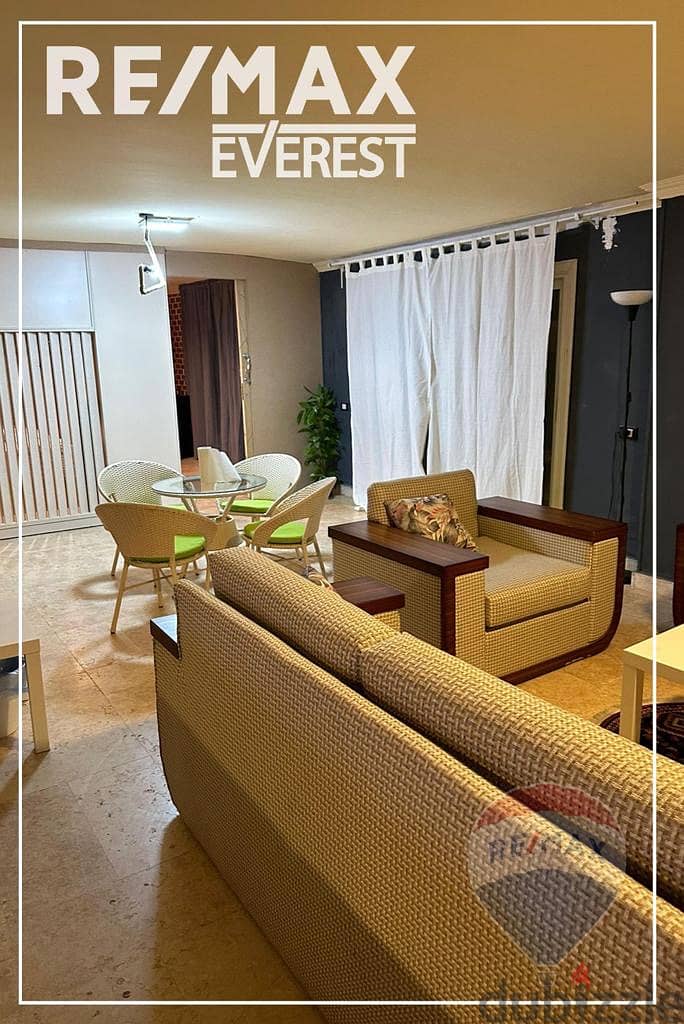 Furnished ground apartment for rent with pool in Beverly Hills - ElSheikh Zayed 4