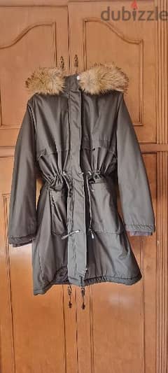 LC wakiki kaki coat with fleece inside