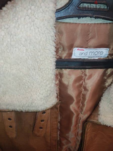 leather jacket made in Italy جاكت جلد طبيعي و فرو المنشأ ايطالي 4