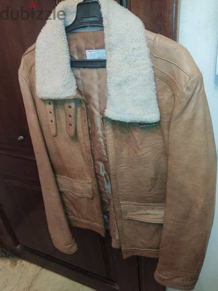 leather jacket made in Italy جاكت جلد طبيعي و فرو المنشأ ايطالي 5