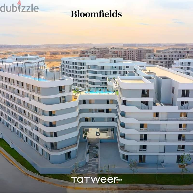 - Bloom fields - Mostakbal city شقه للبيع في كمبوند بلوم فيلدز 110 م غرفتين بالتقسيط علي 7 سنين بدون فوائد 5