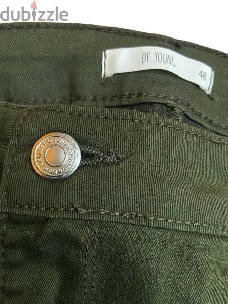 olive used fit cargo pant from defcato 1