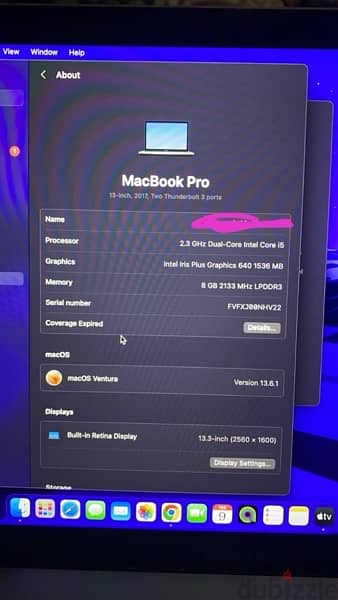 Apple MacBook Pro 2017 5