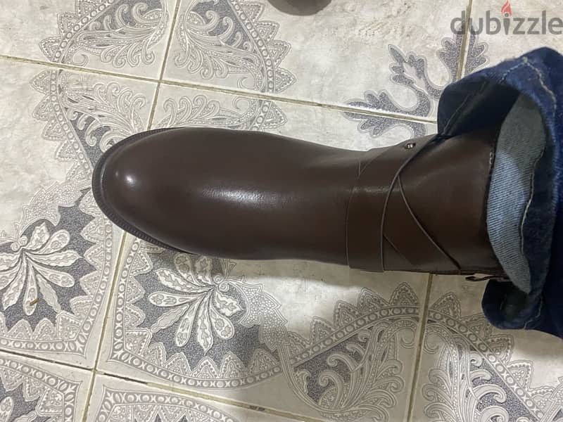 brown half boot size 41 4