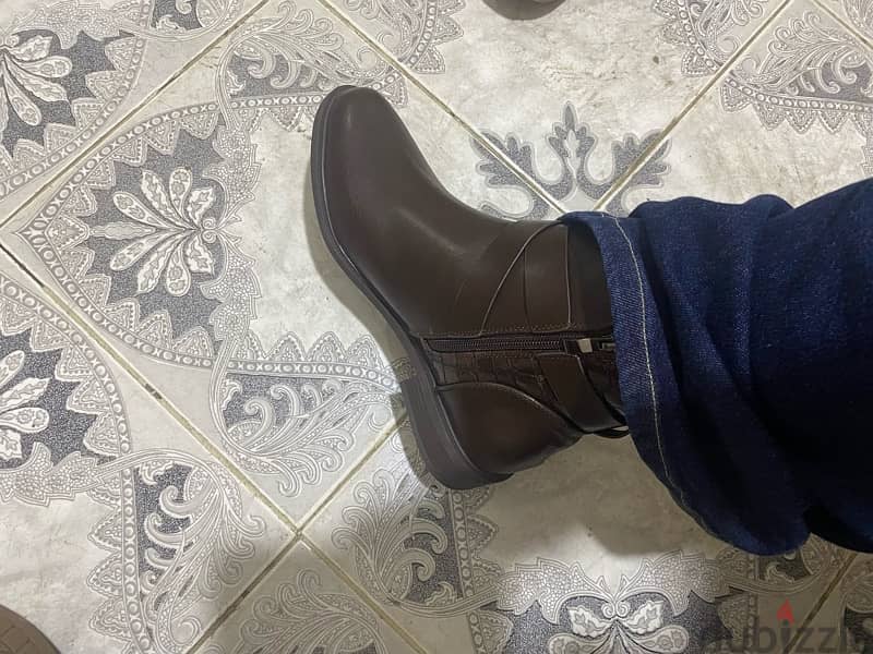 brown half boot size 41 6