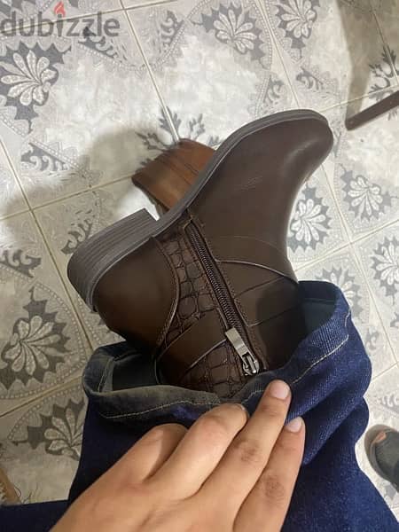 brown half boot size 41 7
