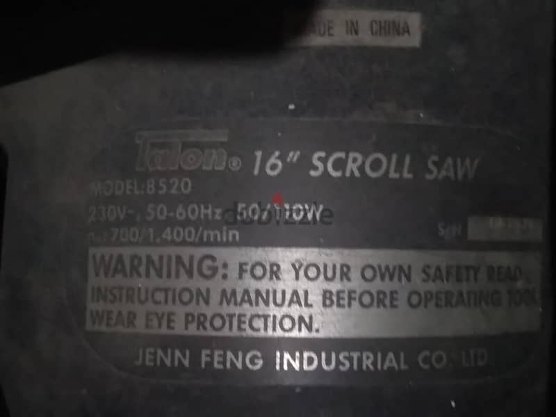 منشار خشب كهربائي Talon Scroll Saw 16 inch 2