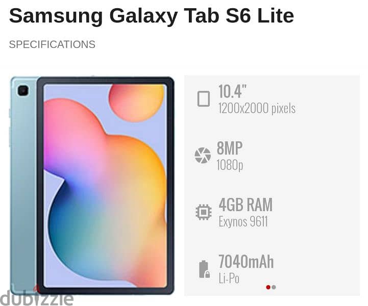 Samsung Galaxy S6 lite Tab 64GB 10