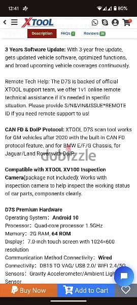 Xtool D7S Automotive diagnostic tool. . 7