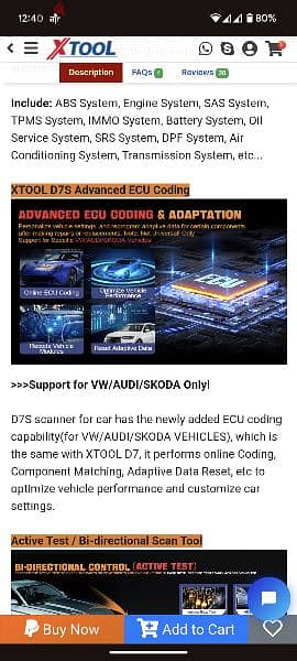 Xtool D7S Automotive diagnostic tool. . 10