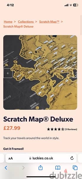 luckies original Scratch Map Deluxe for sale (new) 3