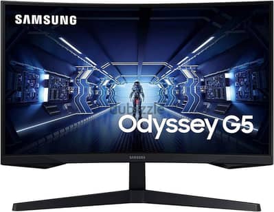 samsung odyssey g5 qhd gaming monitor البانل مكسور للبيع قطع غيار