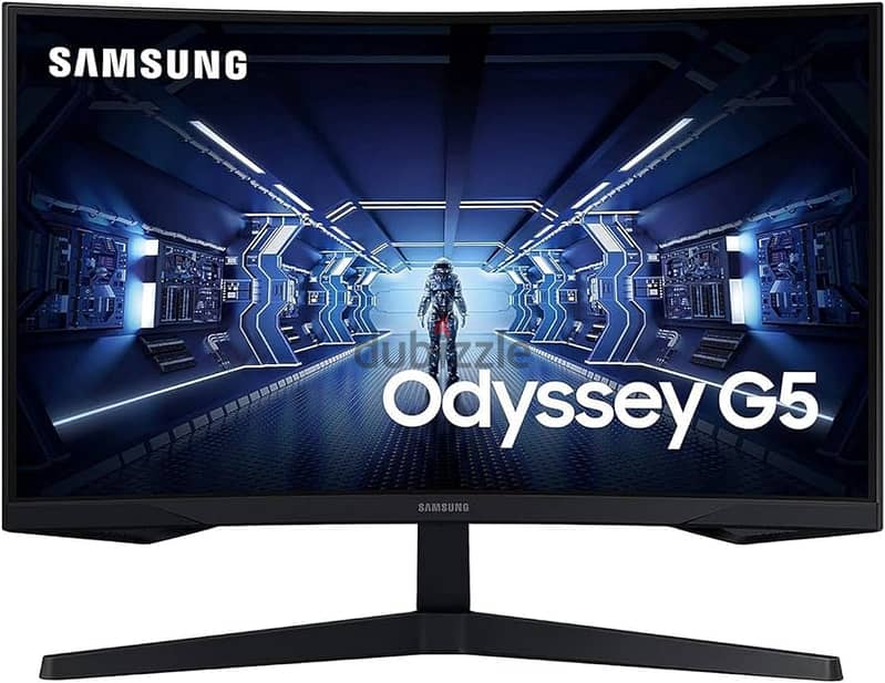 samsung odyssey g5 qhd gaming monitor البانل مكسور للبيع قطع غيار 0