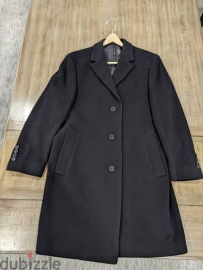 Calvin klein men's wool long coat size 48L(XXL/XXXL) from France