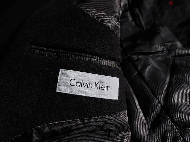 Calvin klein men's wool long coat size 48L(XXL/XXXL) from France 3