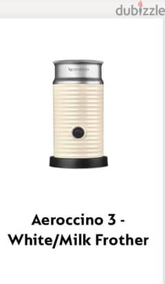 Nespresso Aeroccino 3 Milk Frother , white 0