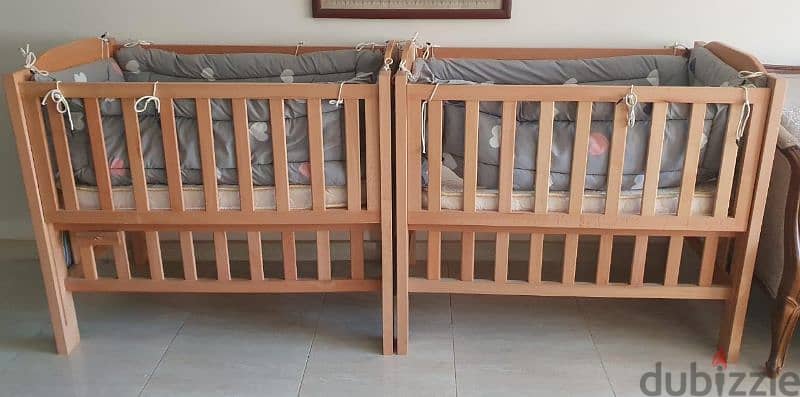 ٢ سرير اطفال لتؤام استخدام خفيف 3