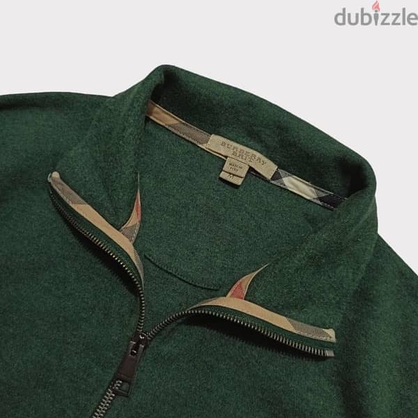 Burberry Sweatshirt Halfzip Embroider Medium In Excellent Condition 2