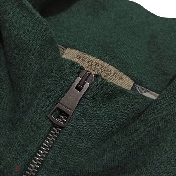 Burberry Sweatshirt Halfzip Embroider Medium In Excellent Condition 3