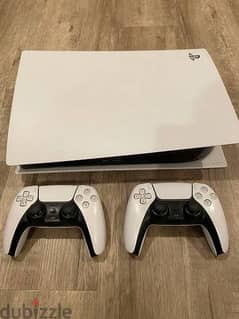 playstation 5 with 2 controllers