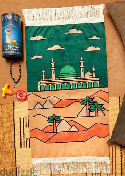 بوكس رمضان للأطفال مصلية وسبحة ولعبة نحلة دوارة  والصندوق بفتحة حصالة 1