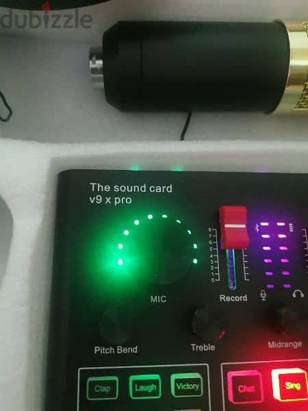 كارت صوت V9X S pro معاه مايك V9 Pro وكافة مشتملات الKit بالكامل امريكي 4