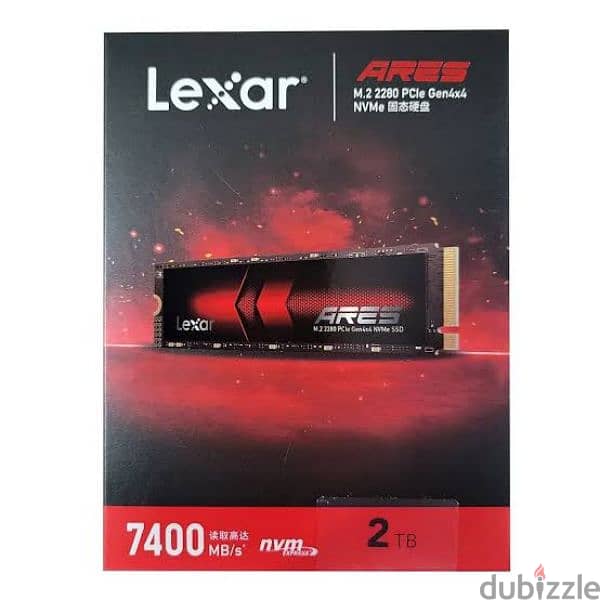 · Lexar Ares 2tb M. 2 SSD PCIE Gen4 -PS5 compatible 1