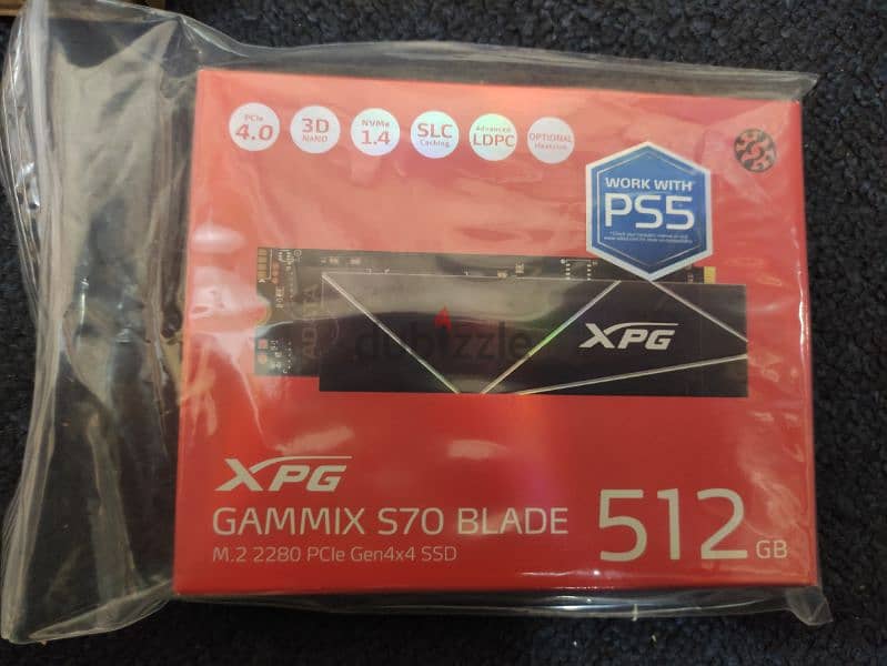 XPG Gammix S70 Blade m. 2 NVMe gen4 512gb 0