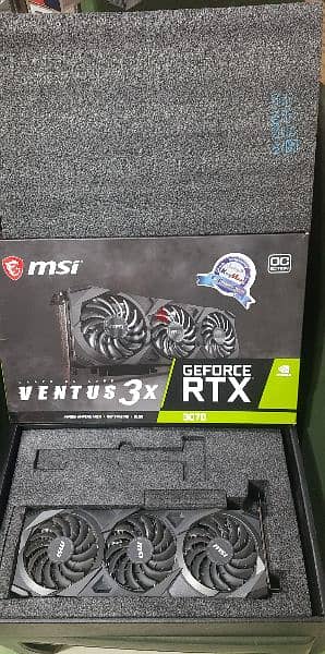 RTX 3070 MSI VENTUS 3X BOX ZERO 1