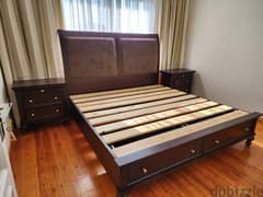 King bed with two side tables 0