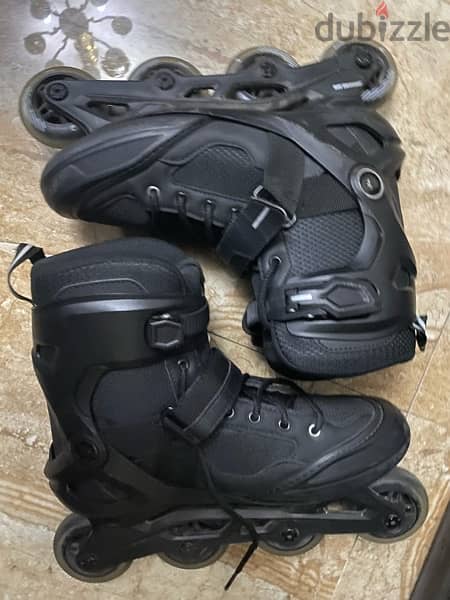 Oxelo Adult inline skate fit100 - black - size 43 1