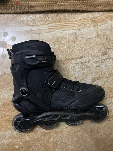 Oxelo Adult inline skate fit100 - black - size 43 3