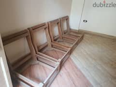 شاسيه انتريه- خشب زان -٤ كرسي 0