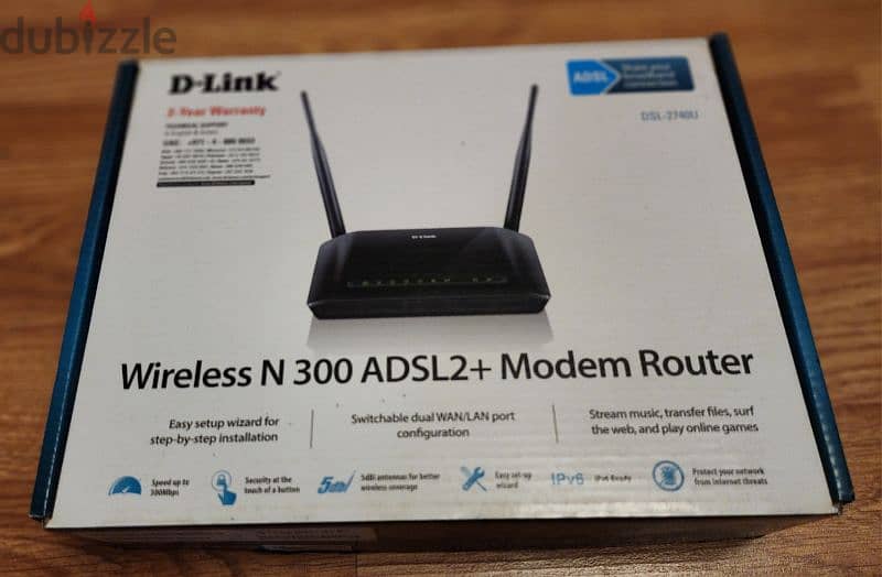 Internet Router D-link for sale n300 adsl2 0