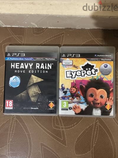 ps3 cd games (Heavy rain , eye pet)