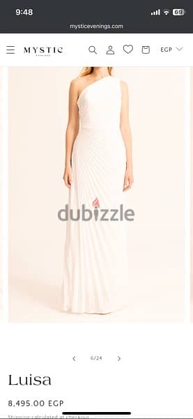 white dress for sale / فستان ابيض للبيع من محل Mystic 4
