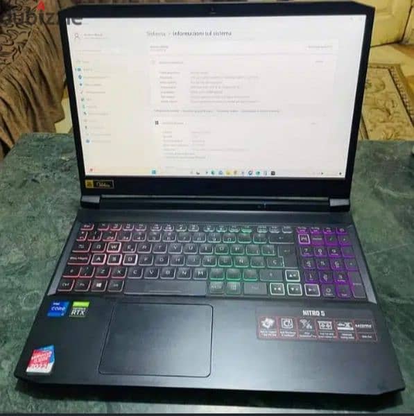 Acer nitro rtx 3070 Ram24g laptop gaming 1