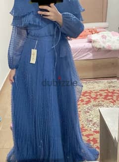 blue soiree dress 0