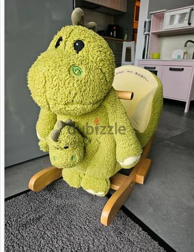 Plush Dinosaur Rocking Chair