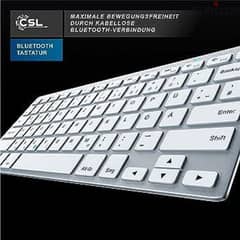 CSL - Bluetooth Slim Keyboard - Wireless Keyboard in Slim Design